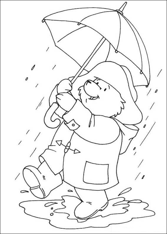Plansa de colorat cu Ursul Paddington 20 13